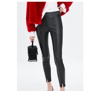 Zara Trafaluc Faux Leather Legging